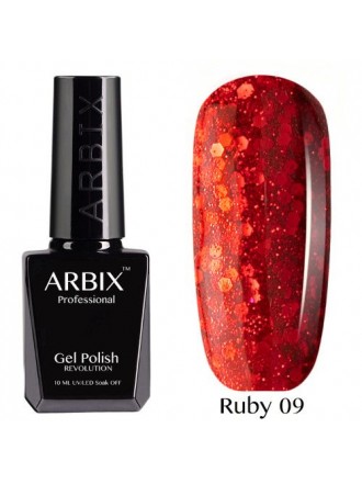 Гель-лак Arbix Ruby №09 Огненный Рассвет