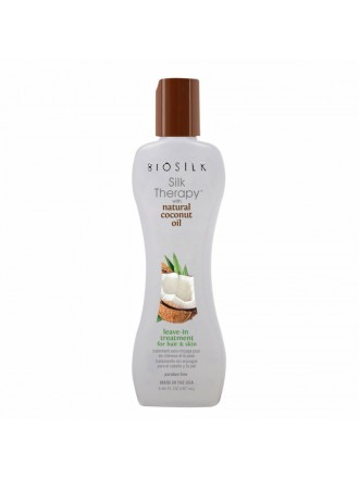 Несмываемое средство Biosilk с органическим кокосовым маслом Silk Therapy с органическим кокосовым маслом для волос и кожи, 167 мл